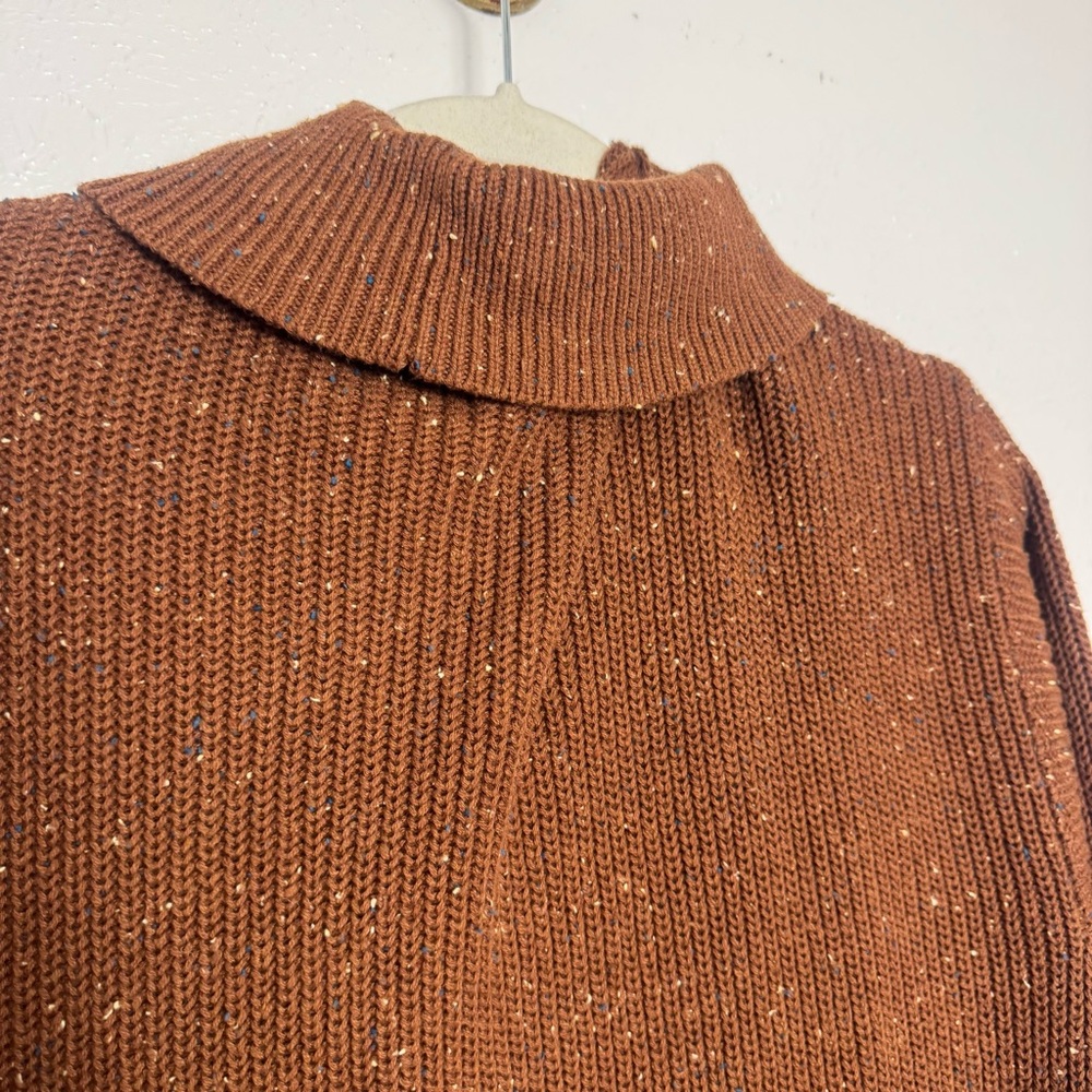 LOFT New With Tags Rich Brown Turtleneck Oversized Sweater - Picture 6 of 10